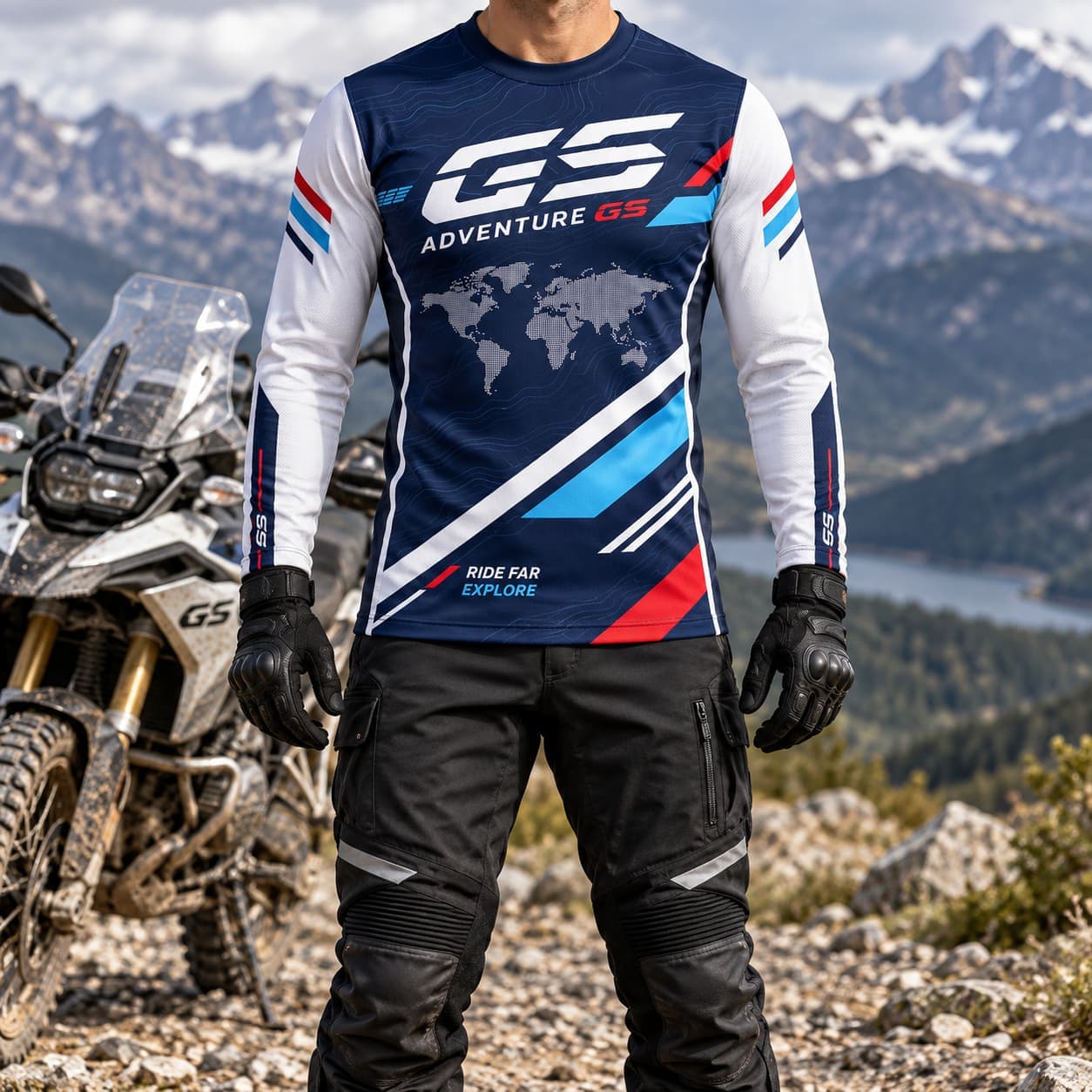 Outdoor Adventure Outfit - Maglietta da uomo GS Adventure, maglia