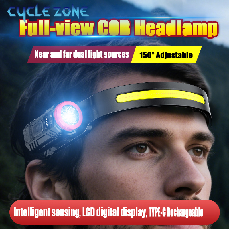 Outdoor Adventure Zone - Lampada Frontale a Doppia Luce COB