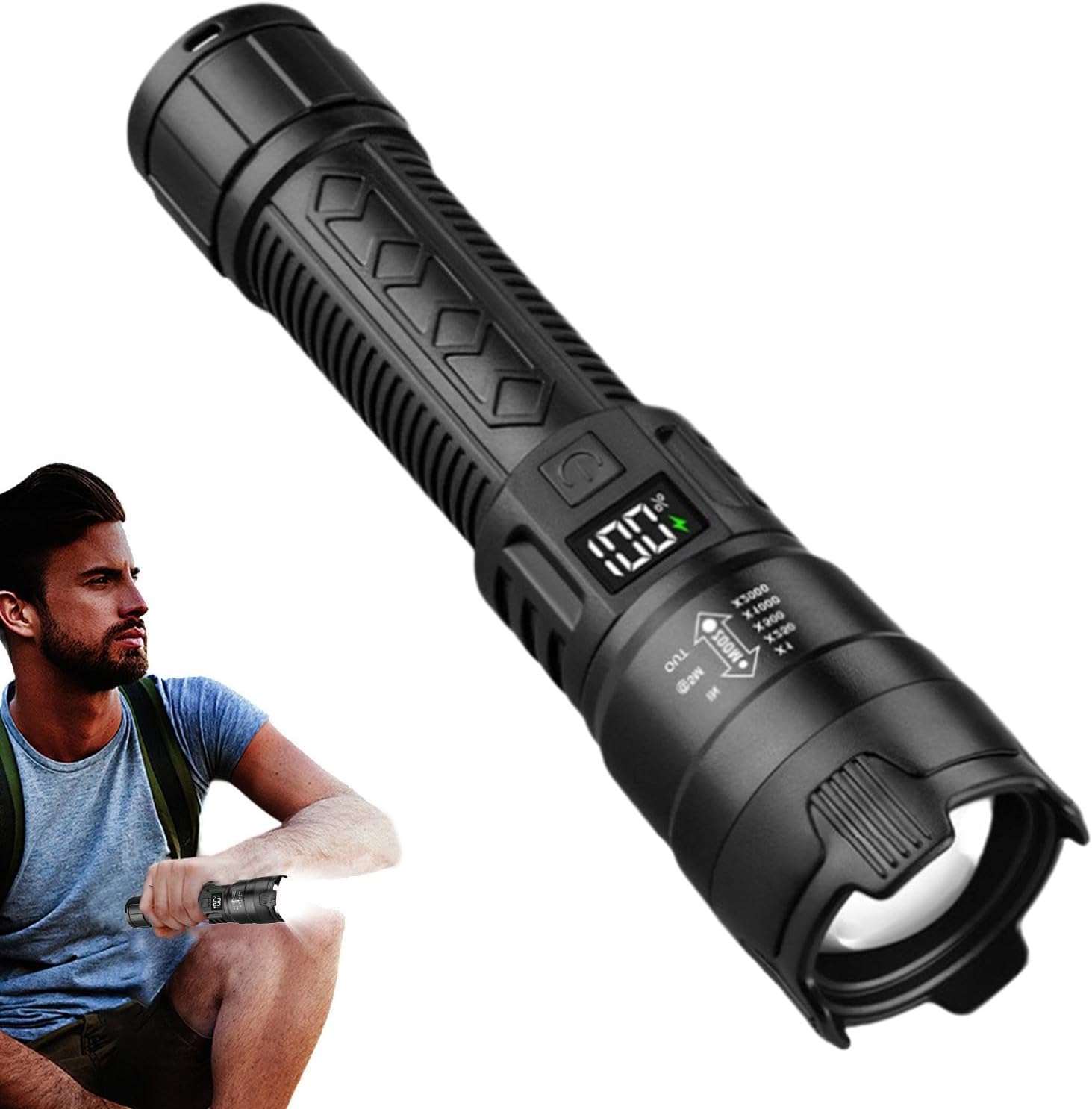 Outdoor Adventure Trips - Torcia tattica a LED 2000LM Torcia